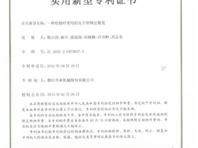 一种检建时使用的安全销锁定装置
